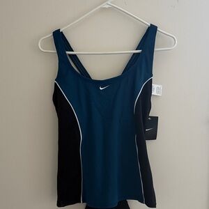 Nike Blue and Black Athletic Swimsuit